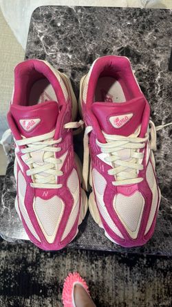 New Balance 9060 Pink and Cream Sneakers