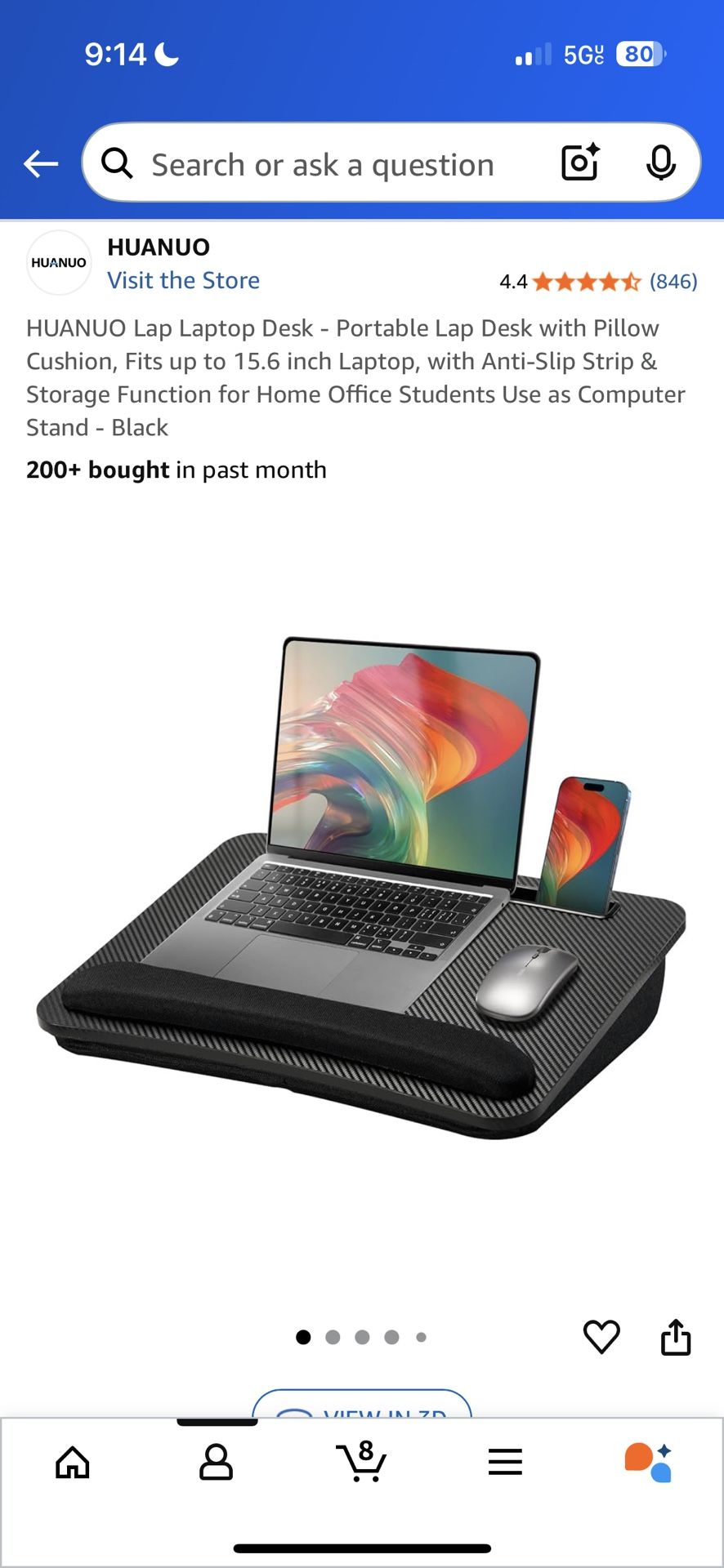 Laptop Lap Desk With Pillow Cushion