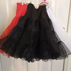 3 Extra Small Petticoats With Elastic Waist