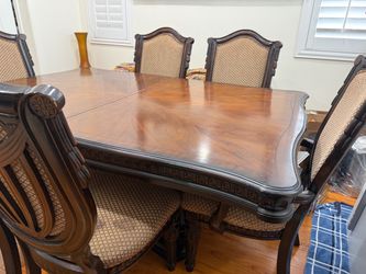 Formal Dining Table Set with 6 Chairs