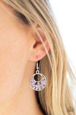 Sugary Shine Purple Earrings