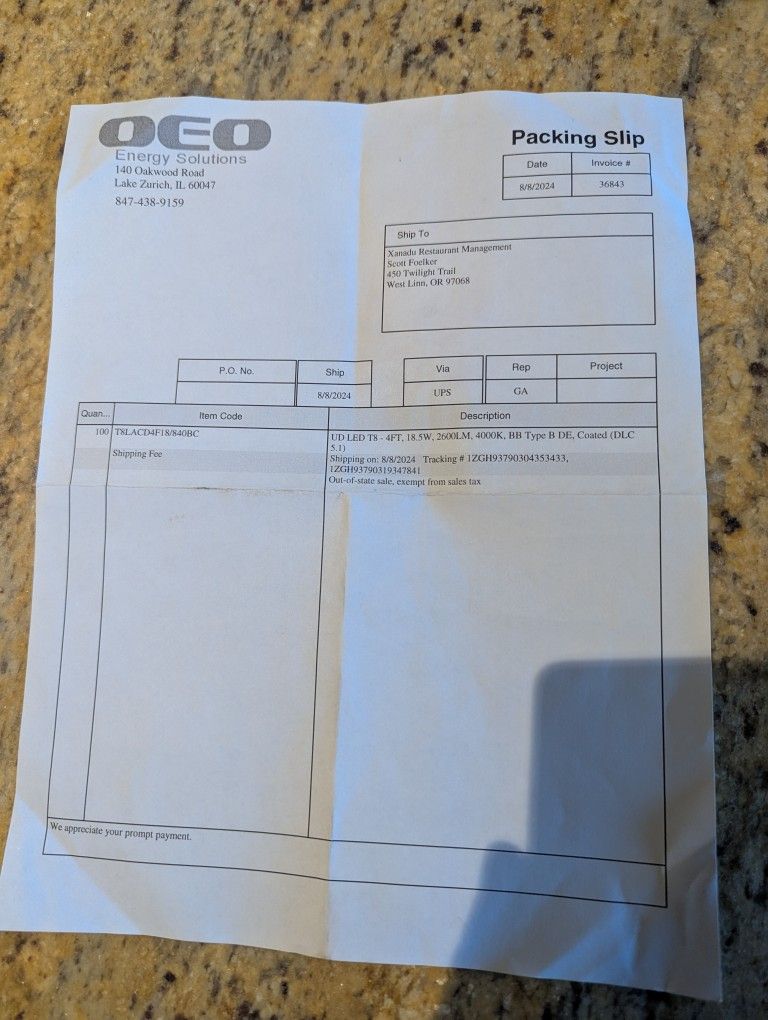 T8 LED replacement bulbs