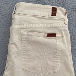 7 For All Mankind Pink-beige Capri Pants