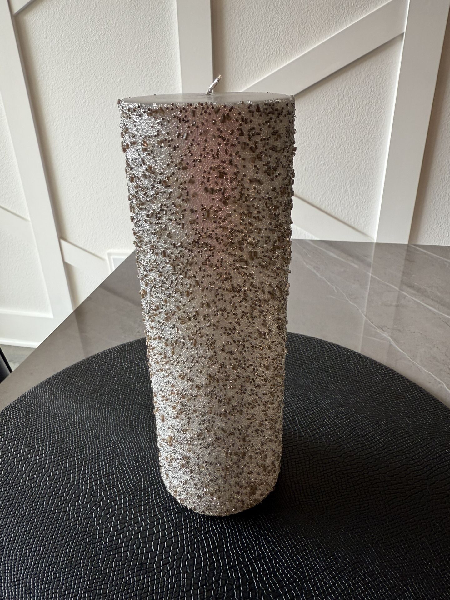 NEW Silver Sparkle Candle