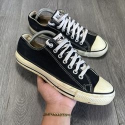 Vintage Converse All Star Chuck Taylor Black Low Top Made in USA - Size US 8.5