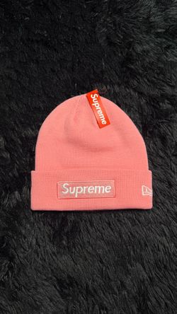 Supreme New Era Box Logo Beanie Pink