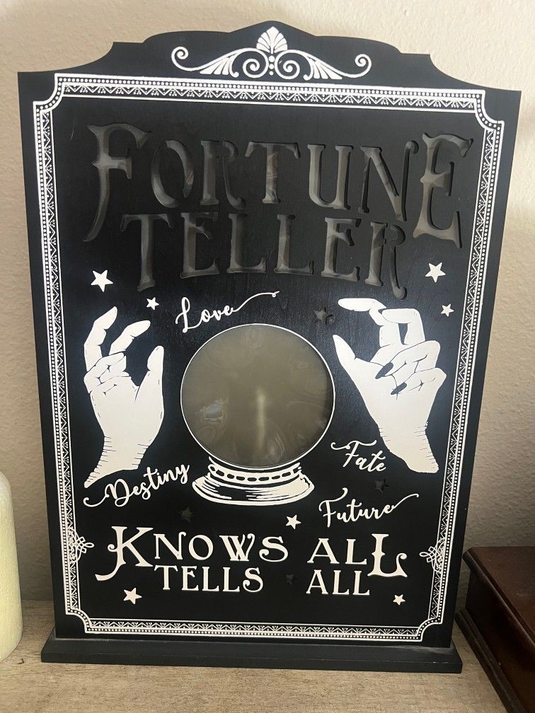 Light Up Fortune Teller Sign Knows All Tells All