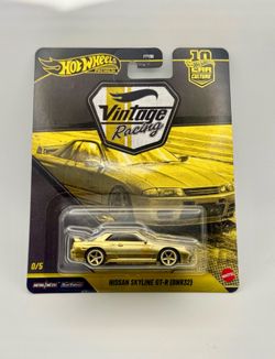 2026 Hot Wheels Premium Vintage Racing Nissan Skyline GT-R BNR32 CHASE 0/5 Gold