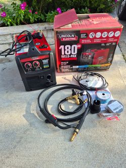 Lincoln Weld-Pak 180 Amp MIG Flux-Core Wire Feed Welder, 230V, Aluminum Welder