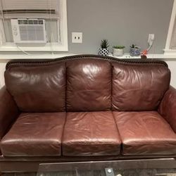 Brown Leather Couch