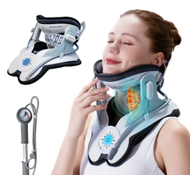Cervical Traction Device - Neck Stretcher for Pain Relief, Air Pump Brace