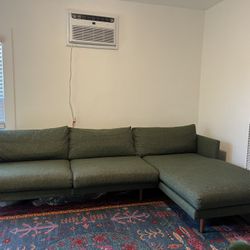 Article sofa - 112” with Left Sectional &  Forest Green 