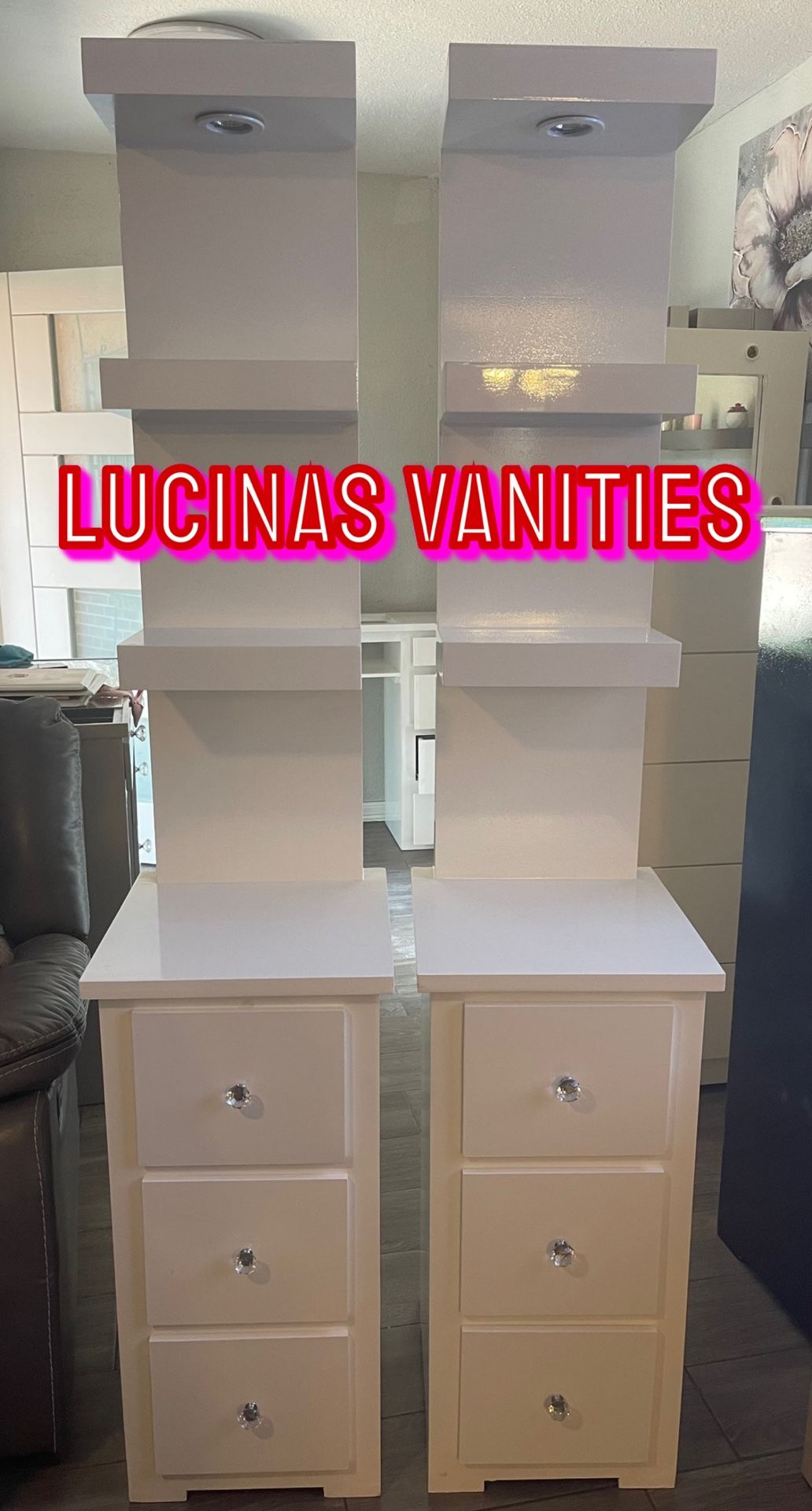 Nightstands With Shelves And Light With Outlets