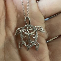 925 Sterling Silver Turtle 🐢 Necklace 