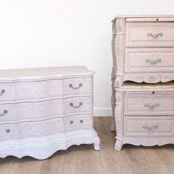 Antique Shabby Distressed Dresser Set 