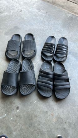 Man sandals adidas, Reef, foamies Skechers, 310 2.5 for sale in Denton $15 each pair