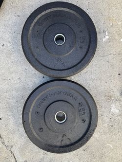 Grey Man Gear Bumper Plates Pair of 45lbs in excellent condition