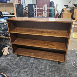 MCM Bookshelf with Brass Legs