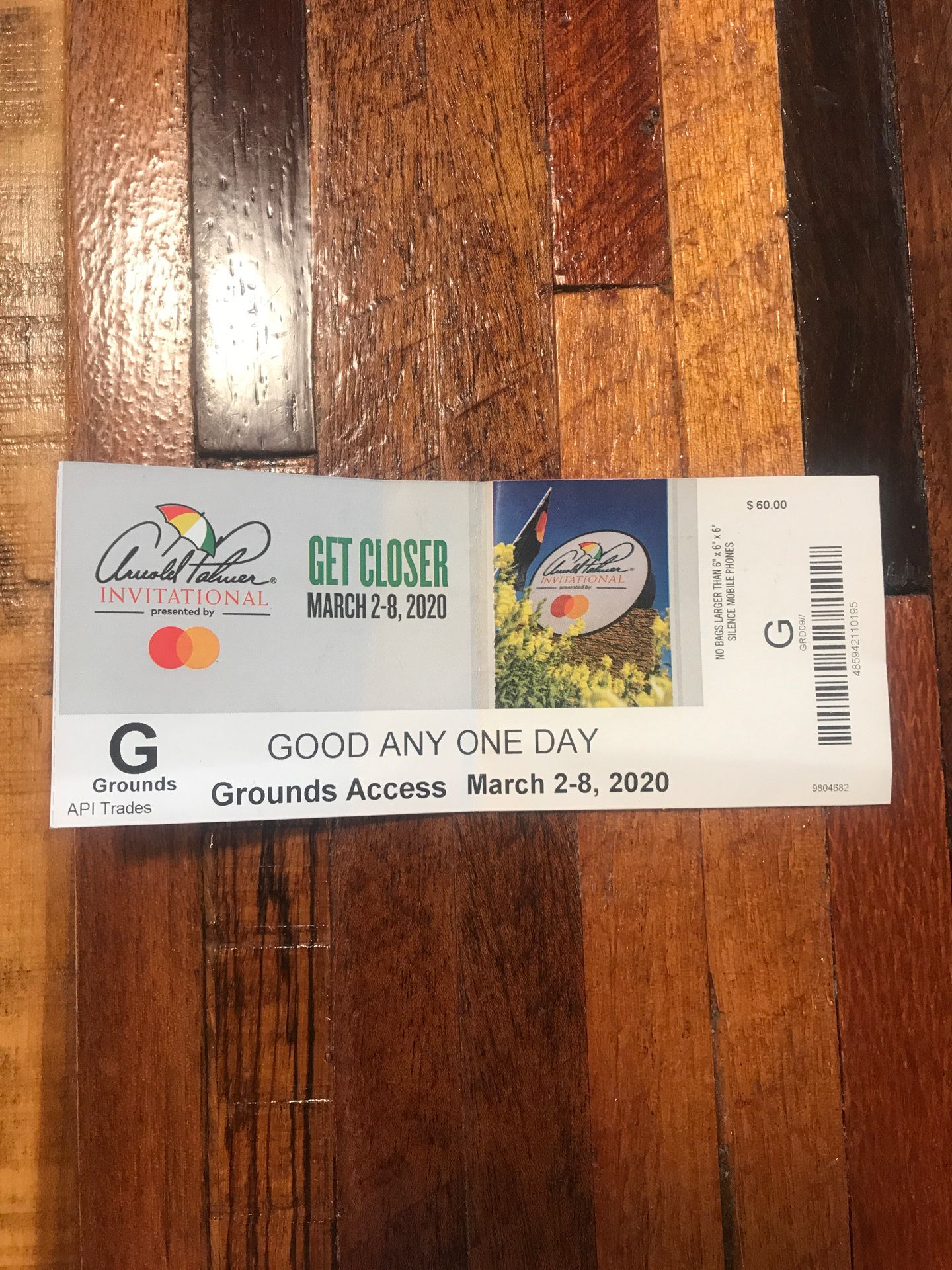 Arnold Palmer Invitational Ticket