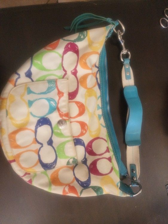  Vintage Coach Hobo Multi-Colored Bag