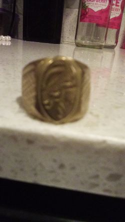 Men's Brass 18K Gold Plated Ring