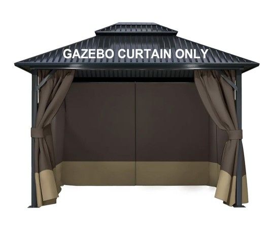 4-Panel 10' x 10' Gazebo Replacement Curtains