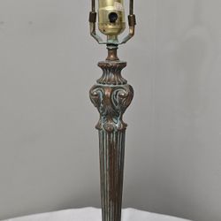 Kirkland's Bronze & Blue Lamp 27" Table Lamp Vintage