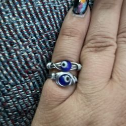 Evil Eye 🧿 Wire Wrapped Rings Size 7