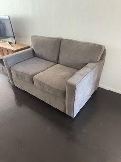 Gray Fabric Loveseat Sofa 50.00 or best offer