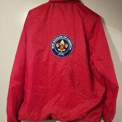 Vintage king Louie
Boy Scouts of America full snap windbreaker
Made in USA
Adult Medium 
Clean piece