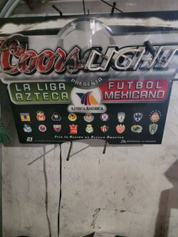 Coors Light La Liga Azteca Futbol Mexicano Neon Sign