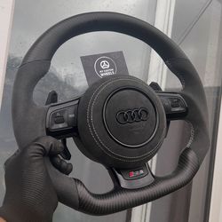 Audi RS3 customized steering wheel