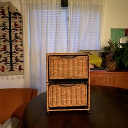 Wicker Interior Home Decor Small Mini Drawer Or Shelves Organization Unit
