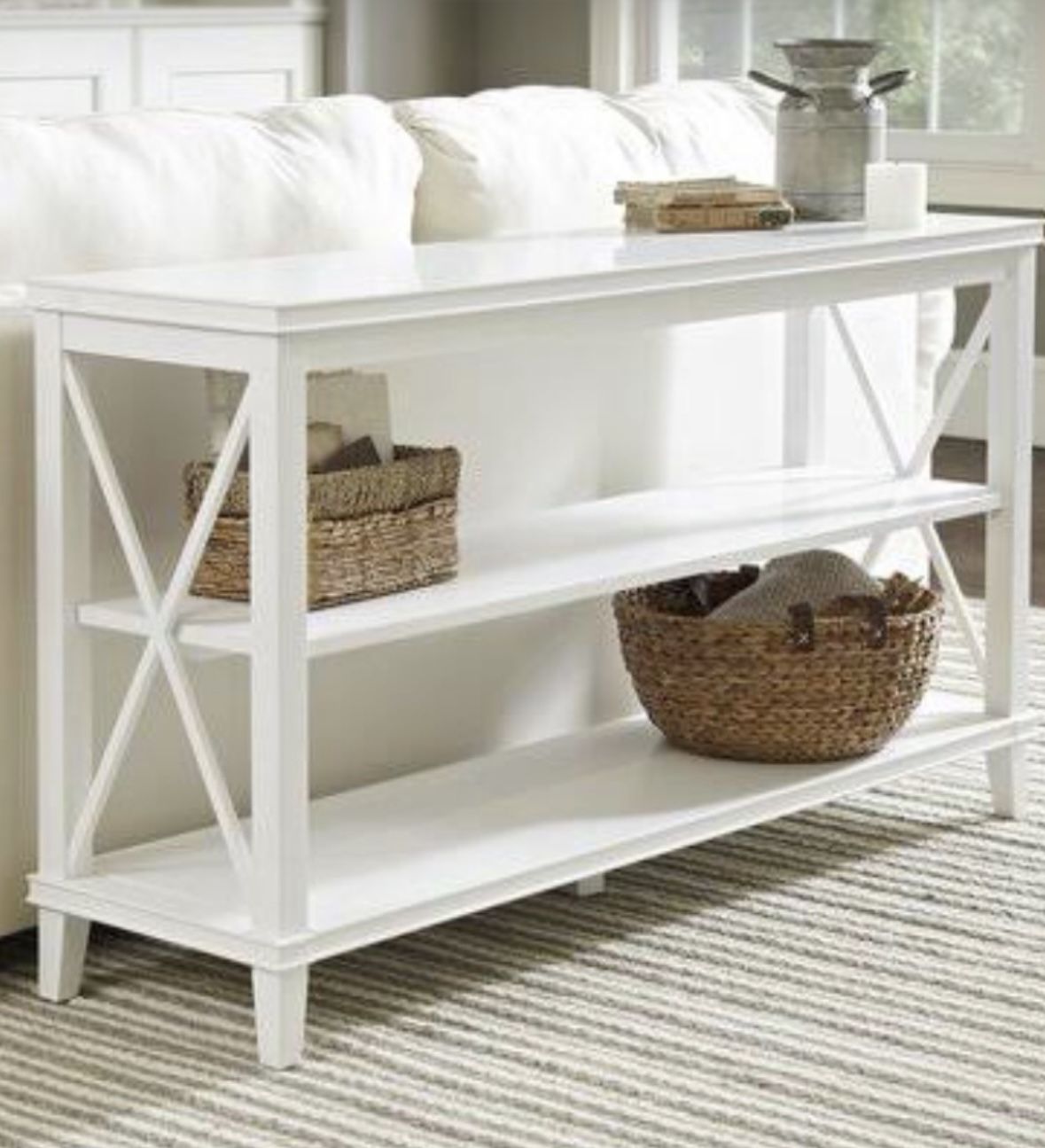 White Console Table 54”