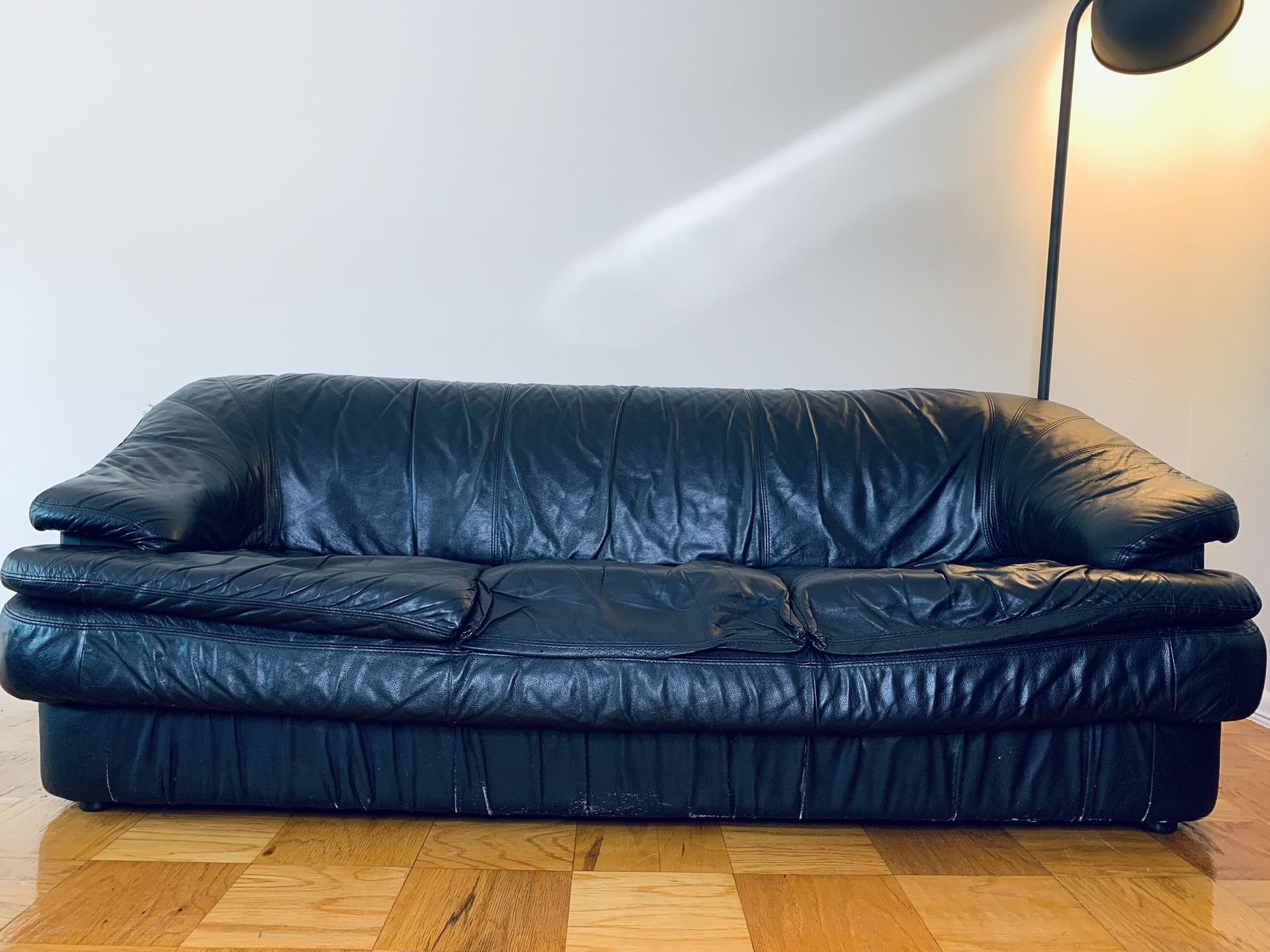 Sofa / Couch black faux leather