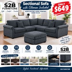 Neew Sectional.sofaa w. ottoman!!!