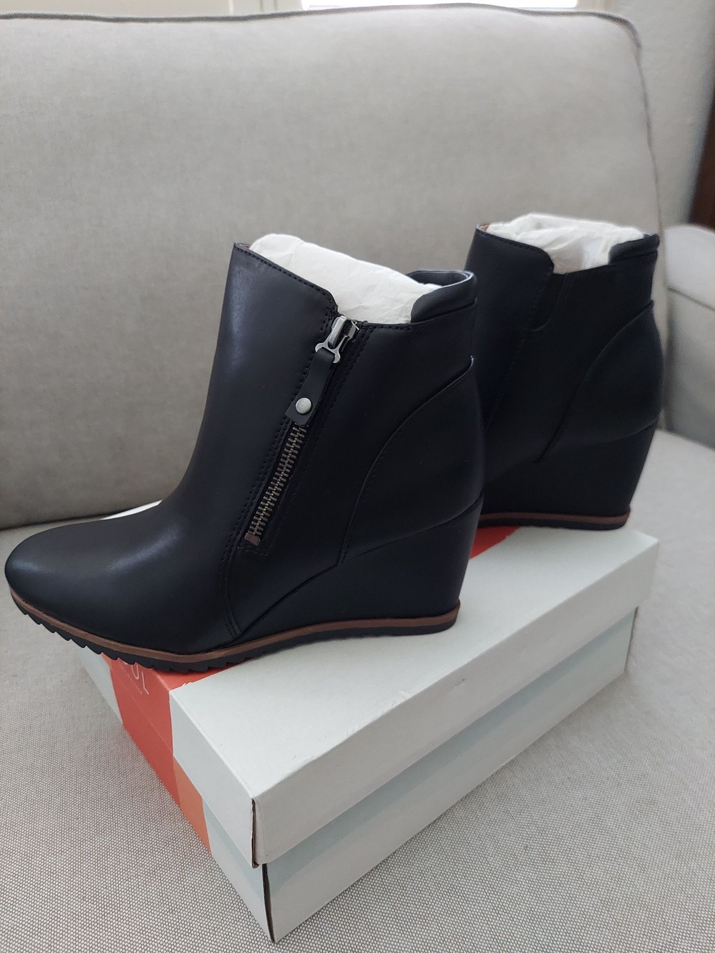 Ladies Boots Soul Naturalizer Haley Wedge Bootie Grey Soul