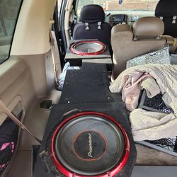 4 Ft. 9 Inch. Long, 1 Ft. 13 Inch Wide, 7 Inch. Speaker Depth. Box With 10 Inch. Pioneer Subs, and 2000 Watt Boss Amp For Truck