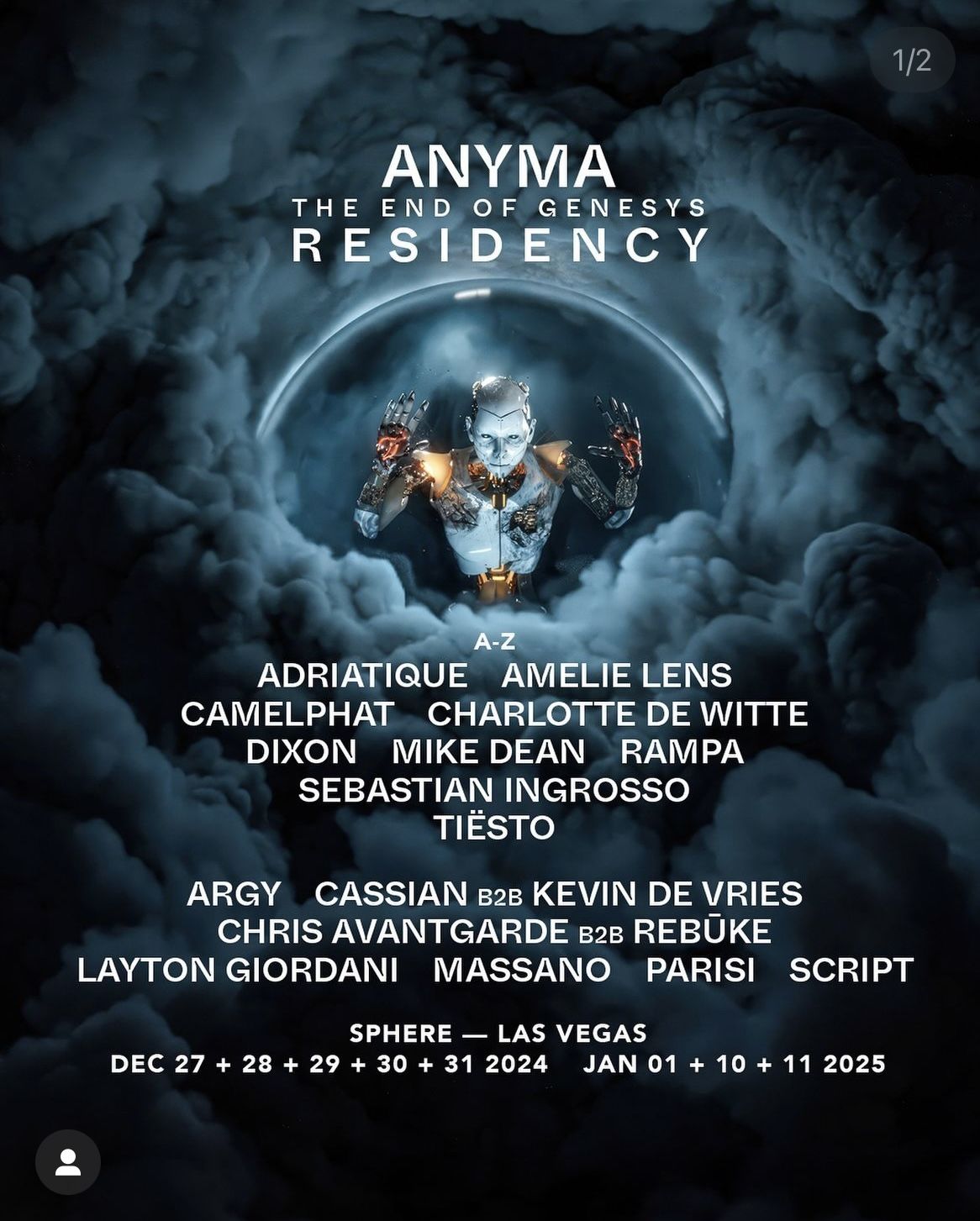 ANYMA TICKETS @ SPHERE 12/27