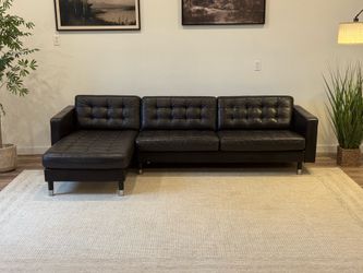 Black leather sectional sectional couch delivery available