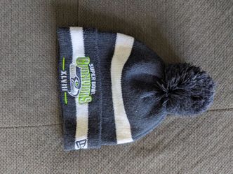Dark blue Seahawks championship beanie