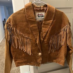 Vintage 70’s Women’s Fringe Genuine Leather Jacket 