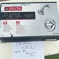New Delta Classic Shower Head And Knob