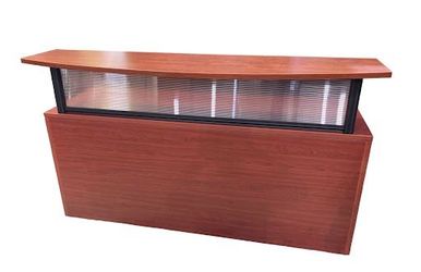 71”W X 24”D Reception Desk With Black Posts