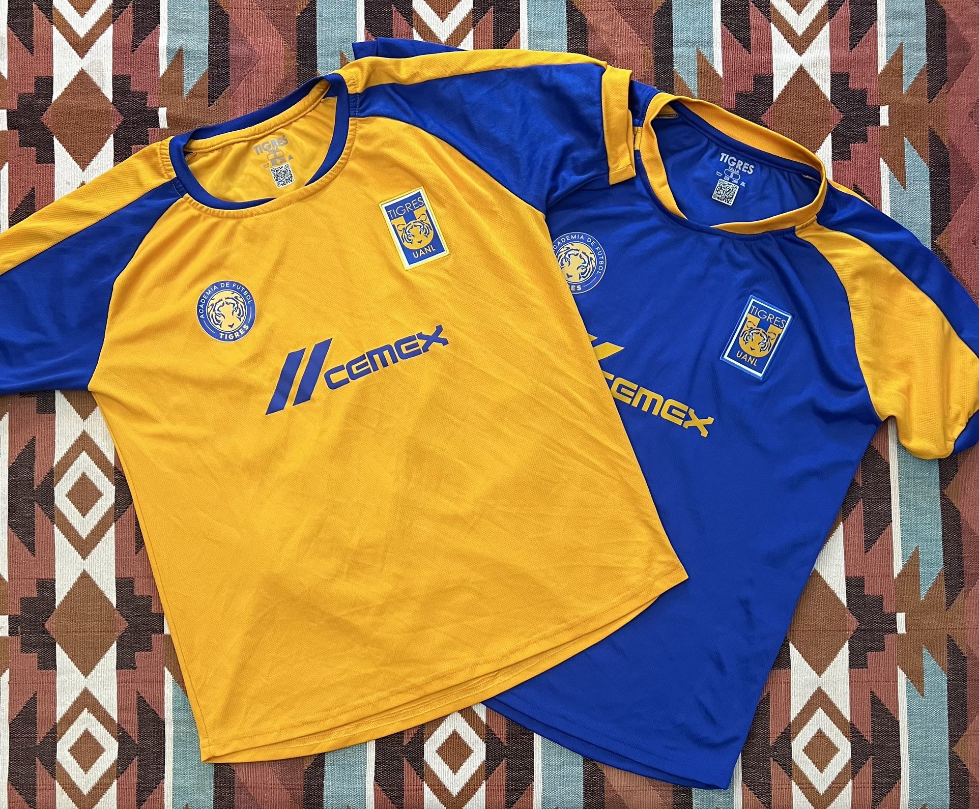 Set of Two Liga MX Tigres UANL Academia de Futbol Jersey Men’s Small 
