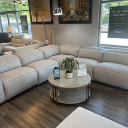 Modern Power Reclining Sectional With Zero Gravity And Power Adjusting Headrests