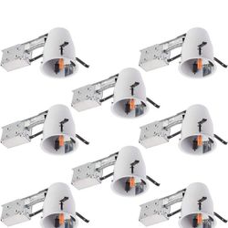 (New in Box)
LUMINOSUM 4 Inch Remodel Recessed Can, Air Tight IC Housing, with TP24 Connector and E26 Socket, UL-Listed, 8-Pack /1-CN-2339