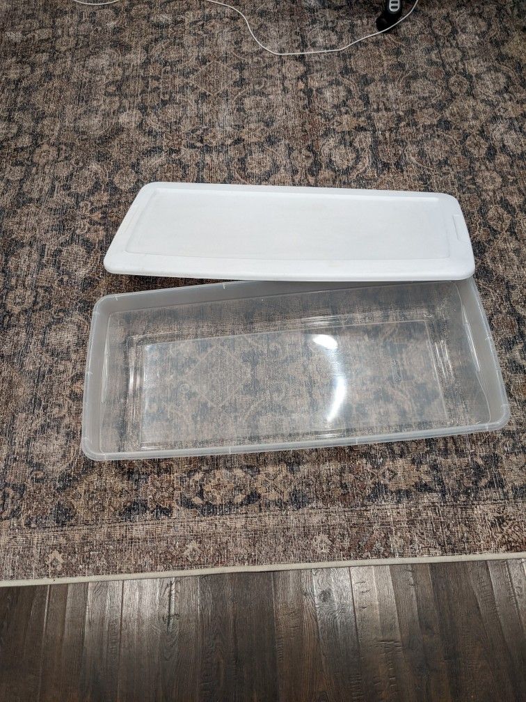Under Bed Plastic Tote