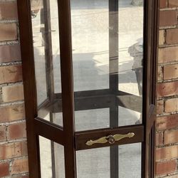 China Cabinet With Glass Shelf And Light Too (PICK UP). 