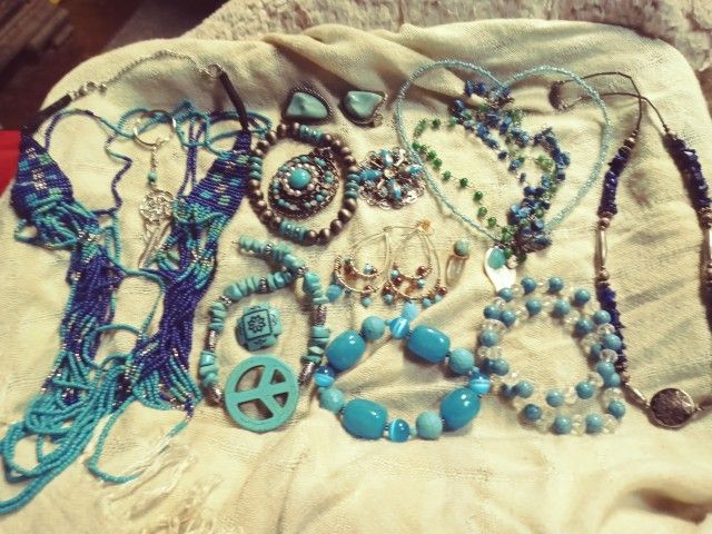 Vintage Turquoise Huge Assorted Jewelry Lot